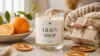 Duftkerze Orange als Geschenkidee für Sommer und Winter