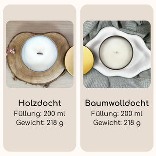 Kerze mit Wunschtext: Dose in Gold, Ø 8,0 cm