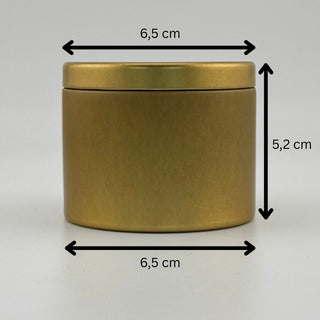 Behälter: Dose in Gold, Ø 6,5 cm