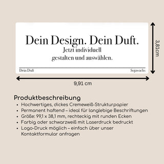 Kerze mit Wunschtext: Dose in Gold, Ø 6,5 cm