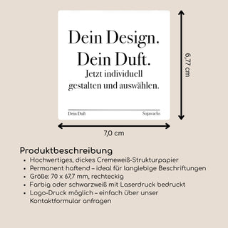 Duftkerze mit Wunschtext Braun 10oz