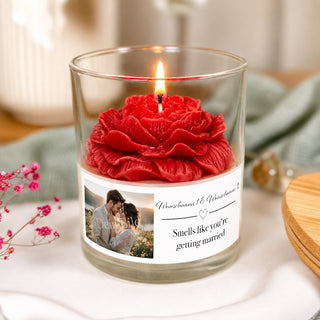Duftkerze "Smells like you're getting married Wunschname & Wunschname"