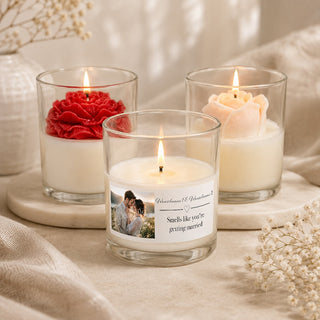 Duftkerze "Smells like you're getting married - Wunschname & Wunschname"