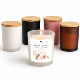Duftkerze mit Duftnote Magnolie & Orchidee