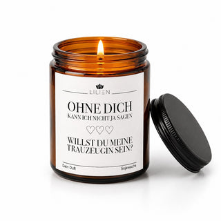 Duftkerze "Ohne Dich kann ich nicht JA sagen"