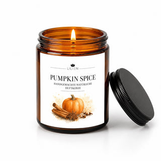 Duftkerze mit Duftnote Pumpkin Spice im Tiegel