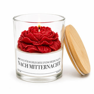 Duftkerze "Brennt für schlechte Entscheidungen nach Mitternacht"