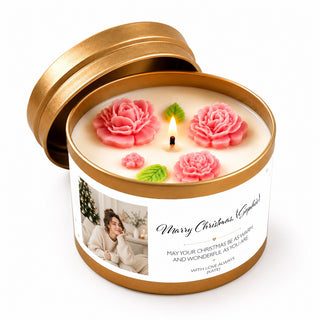 Duftkerze "Marry Christmas mit Bild"