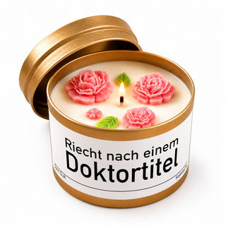 Duftkerze "Riecht nach einem Doktortitel"