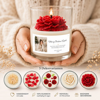 Duftkerze "Marry Christmas mit Bild"