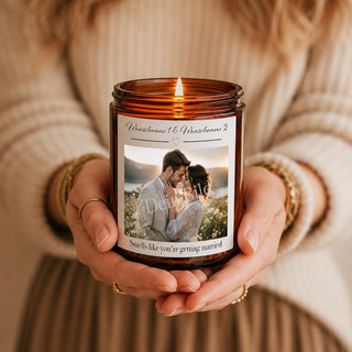 Duftkerze "Smells like you're getting married - Wunschname & Wunschname"