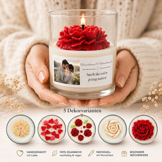 Duftkerze "Smells like you're getting married Wunschname & Wunschname"