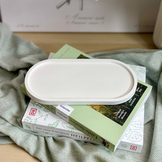 Ovales Beton Tablett Groß