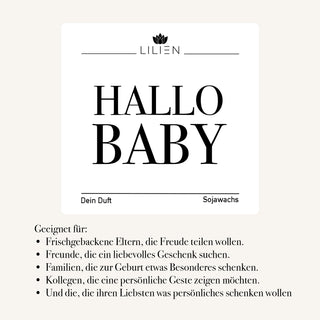 Duftkerze "Hallo Baby"