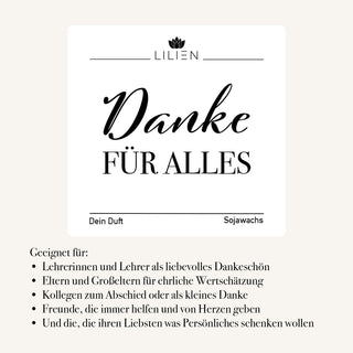 Duftkerze "Danke für alles"