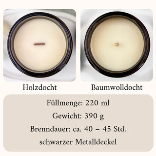 Duftkerze mit Duftnote Vanille im Tiegel