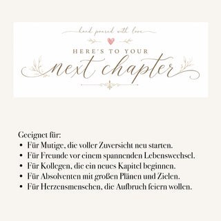 Duftkerze "HERE'S TO YOUR NEXT CHAPTER"