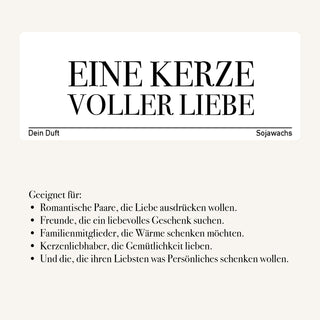 Duftkerze "Eine Kerze voller Liebe"