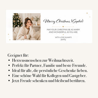 Duftkerze "Marry Christmas mit Bild"