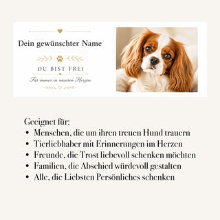 Personalisierte Duftkerze "Du bist frei, für immer in unseren Herzen"