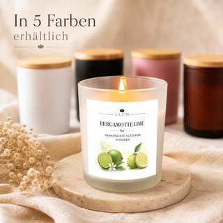 Duftkerze mit Duftnote Bergamotte Lime