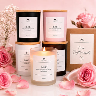 Duftkerze mit Duftnote Rose