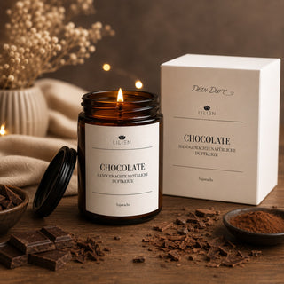 Duftkerze mit Duftnote Chocolate im Tiegel