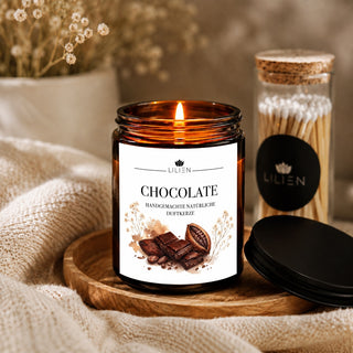 Duftkerze mit Duftnote Chocolate im Tiegel