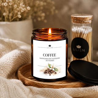 Duftkerze mit Duftnote Coffee im Tiegel