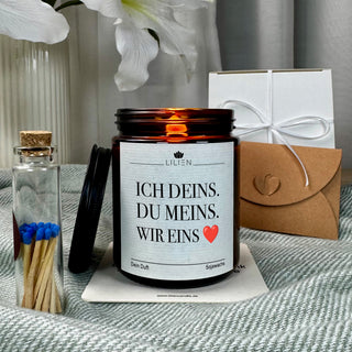 Duftkerze "Ich deins. Du meins. Wir eins ❤️"