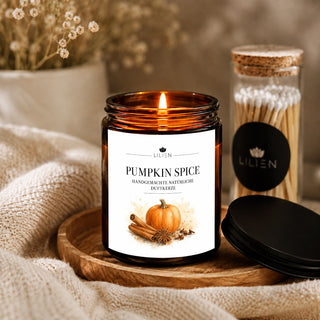 Duftkerze mit Duftnote Pumpkin Spice im Tiegel