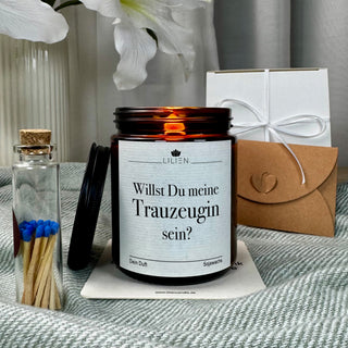 Duftkerze "Willst Du meine Trauzeugin sein?"