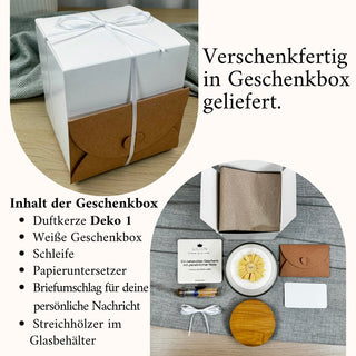 Personalisierte Duftkerze „Wunschtext“ – Kerze im Glas