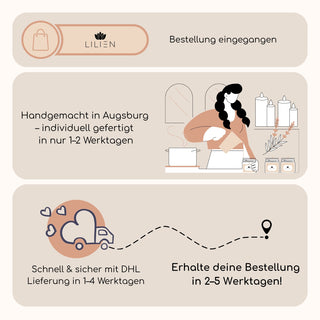 Duftkerze im Glas mit „Wunschtext“