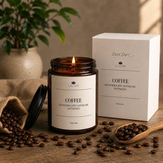 Duftkerze mit Duftnote Coffee im Tiegel
