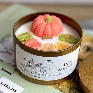 Pumpkin Spice Duftkerze mit individuellem Wunschtext
