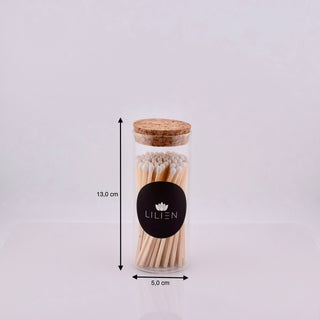 Streichhölzer in Glasflasche